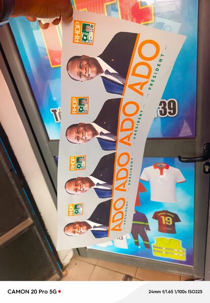 Autocollant de campagne politique