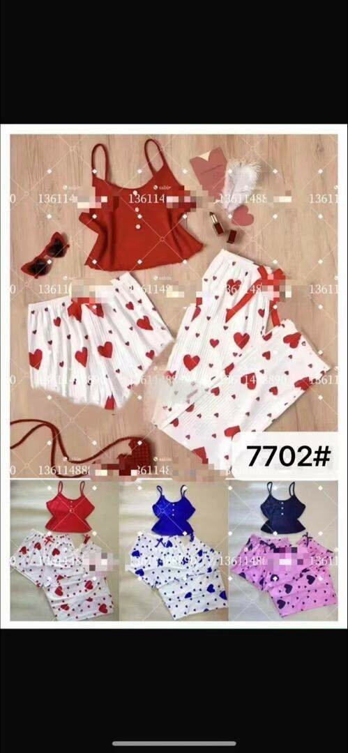 Ensemble pyjama 3 pièces pour femme