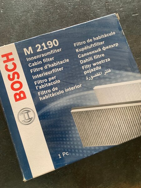 Filtre d'habitacle Bosch M2190