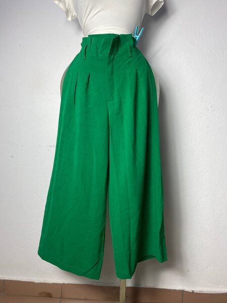 Pantalon vert taille haute