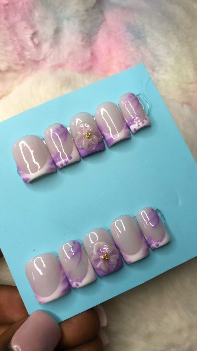 Ongles Press-On Lilas