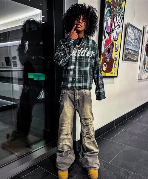 Chemise à carreaux streetwear