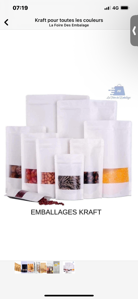 Sachets kraft refermables