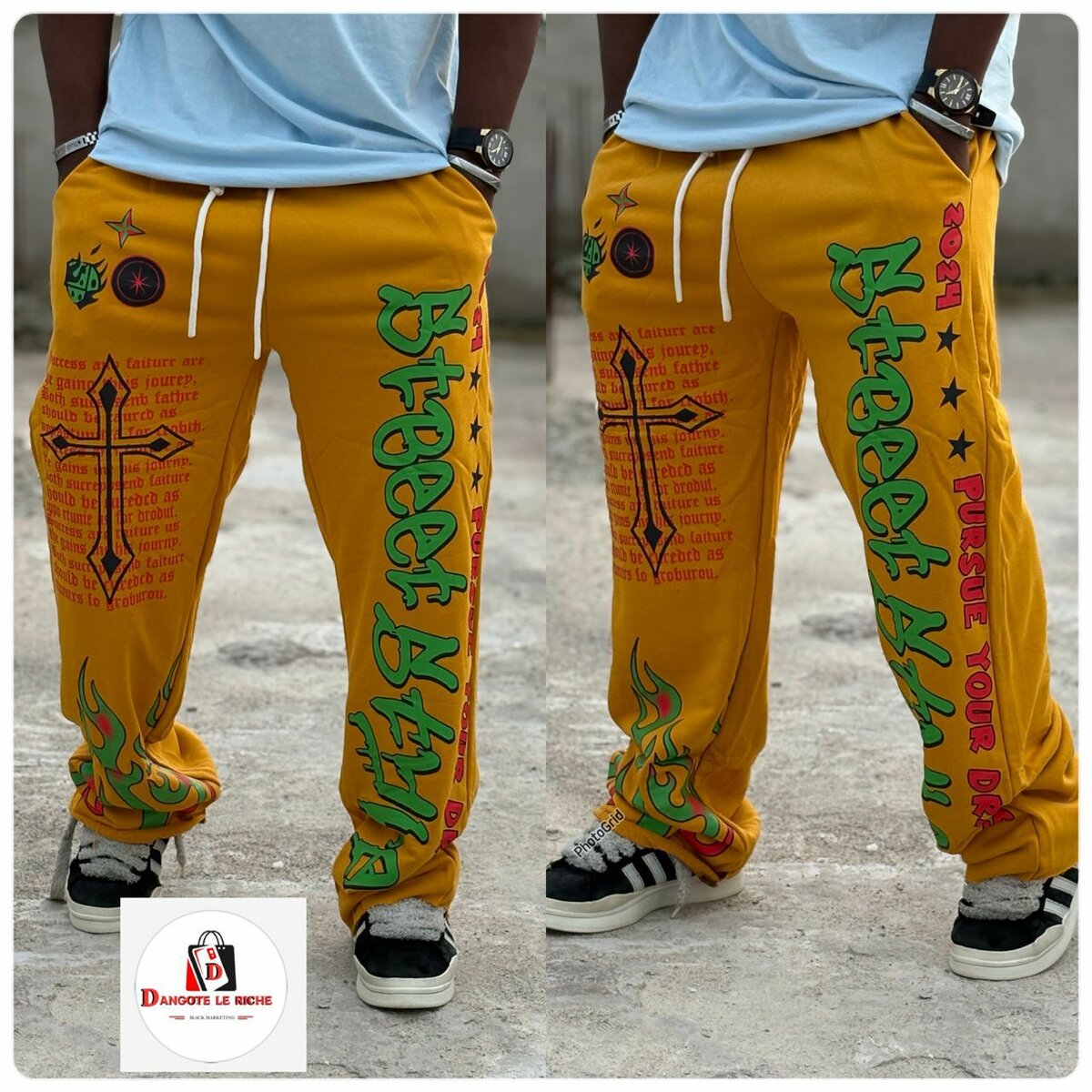 Pantalon street art jaune