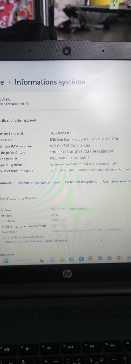 Ordinateur Portable HP 15.6"