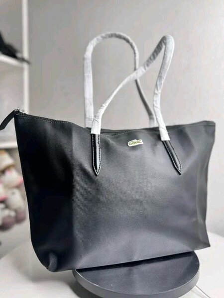 Sac cabas en cuir noir pour femme