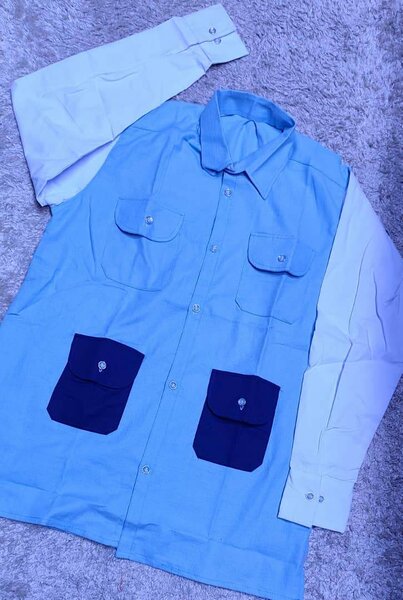 Chemise bicolore décontractée