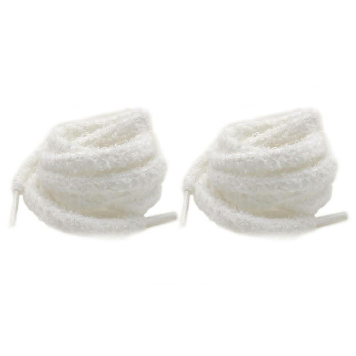Lacets en coton doux blancs