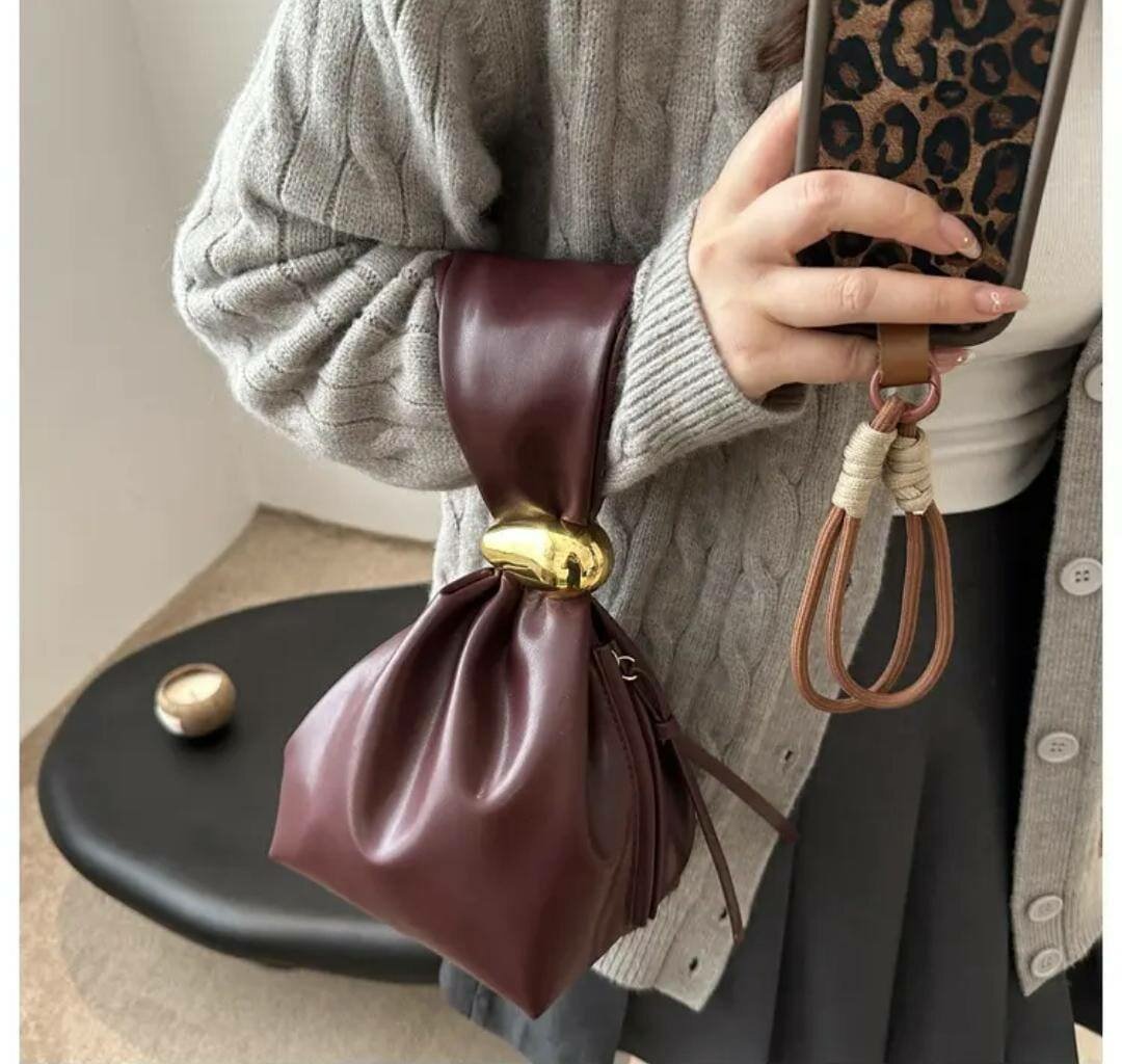 Sac en cuir élégant noeud