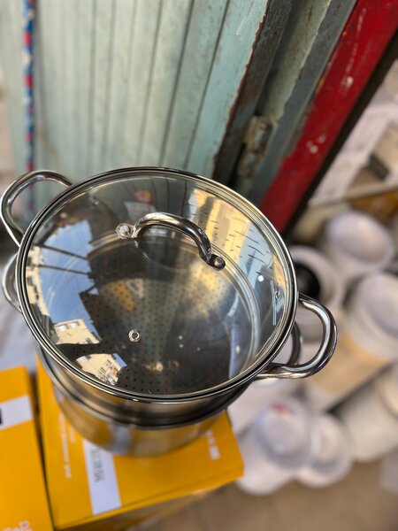 Cuit vapeur inox à deux niveaux