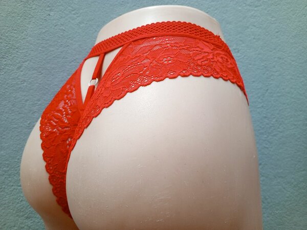 Culotte en dentelle rouge sexy