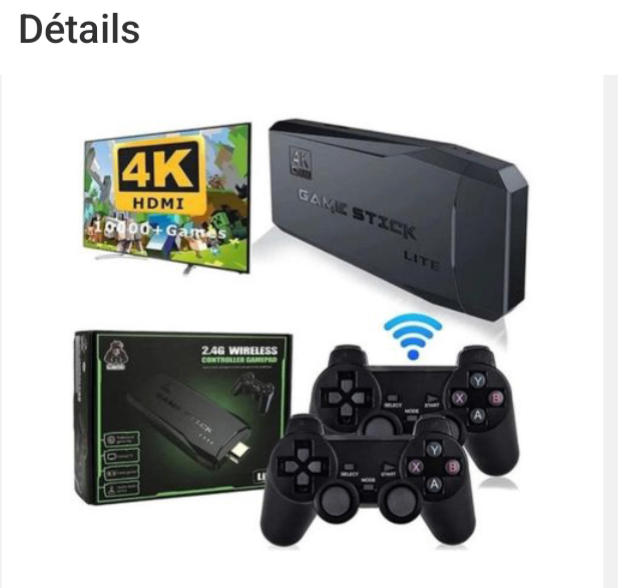 Console de Jeu HDMI 4K et tv