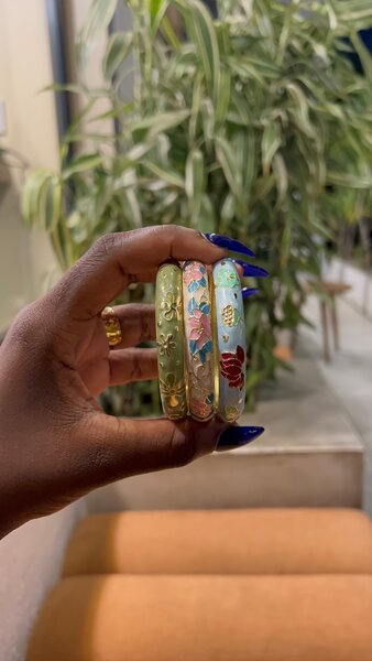 Colorful Floral Bangles