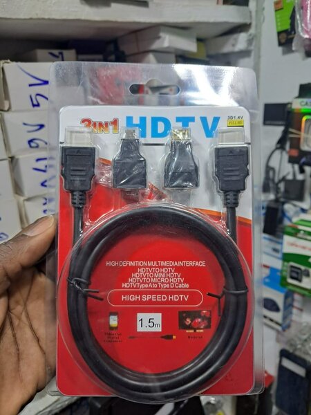 Câble HDMI 3-en-1 1,5m HDTV