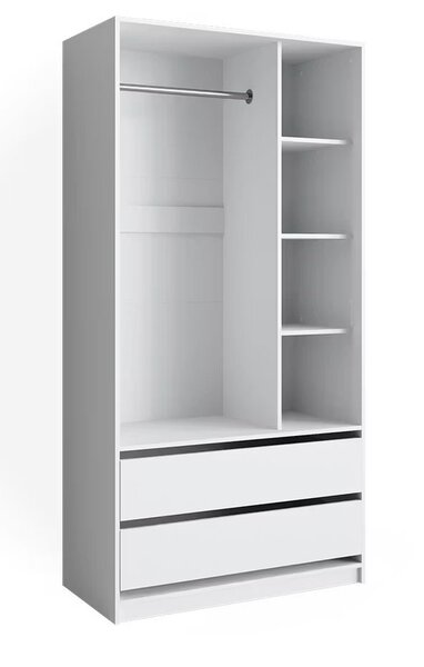 Armoire dressing blanc avec étagères
