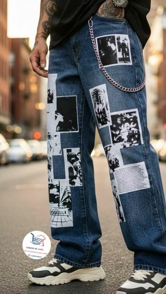 Jean imprimé homme tendance