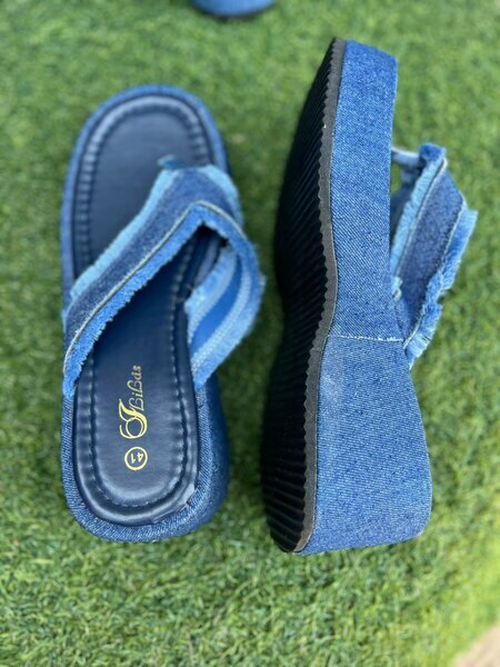 Mules plateforme jean SB Lala