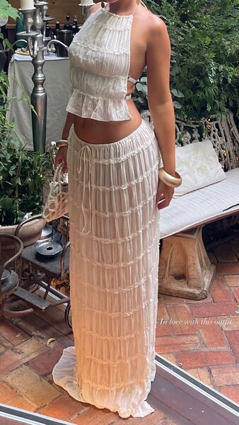 Ensemble élégant plissé