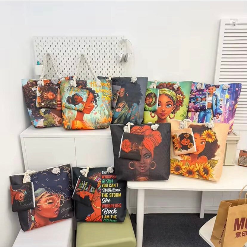 Sac cabas illustré coloré