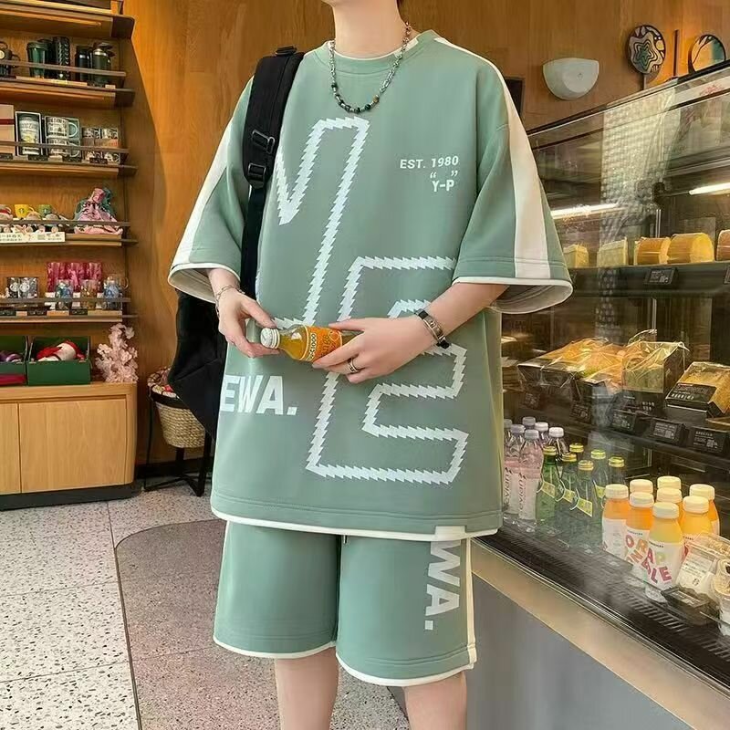 男士时尚休闲短袖套装