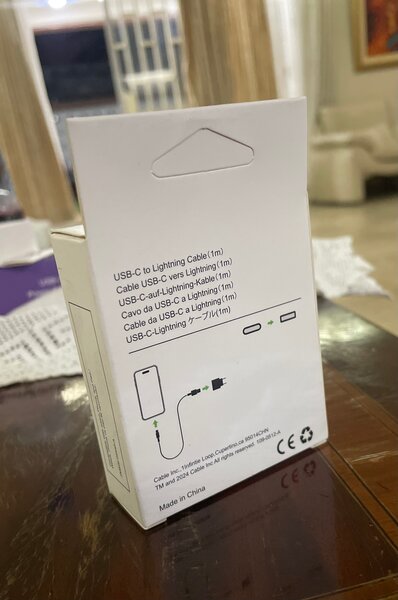 Câble USB-C vers Lightning 1m