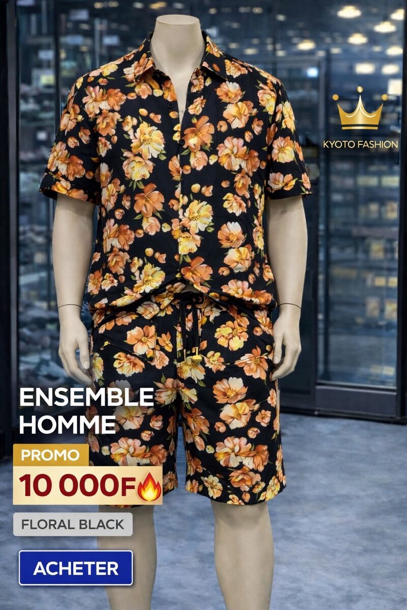 Ensemble Homme Floral Été
