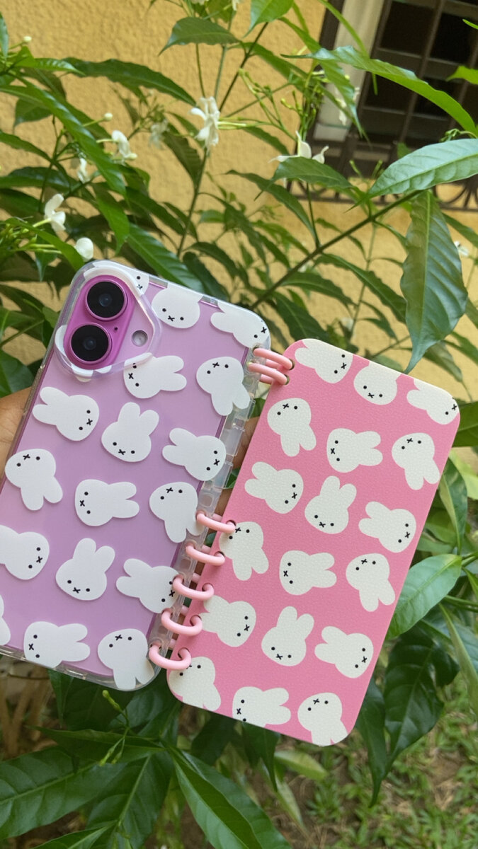 Coque et carnet motif lapin