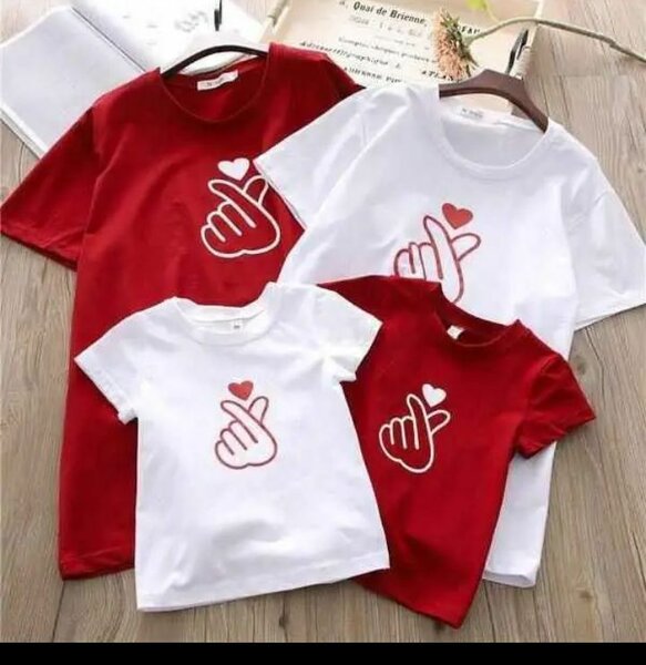 T-shirt famille amour coeur