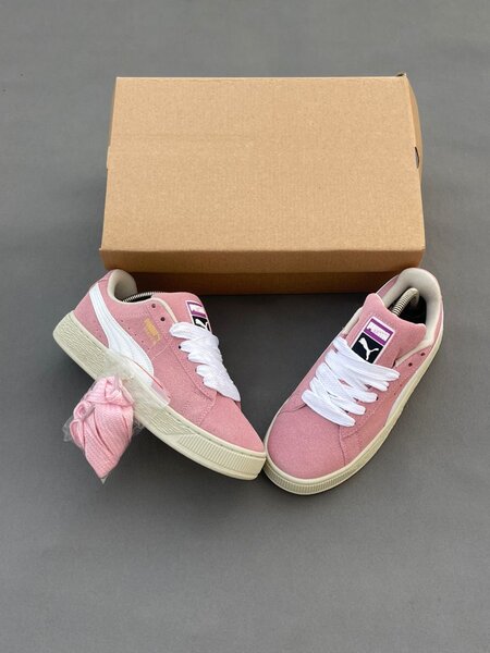 Baskets Roses en Daim