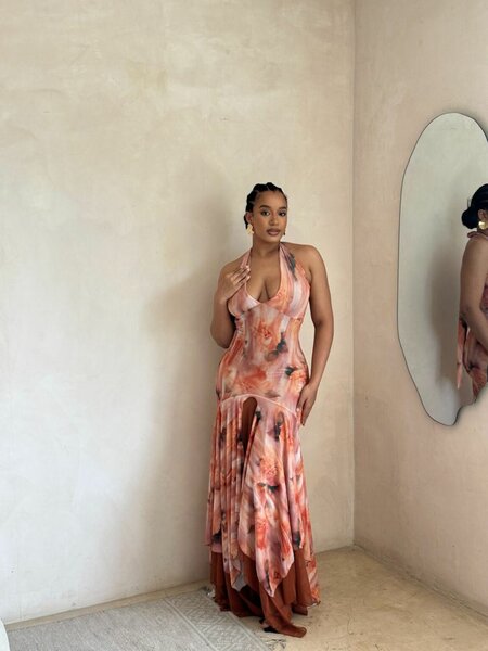 Robe élégante à imprimé floral