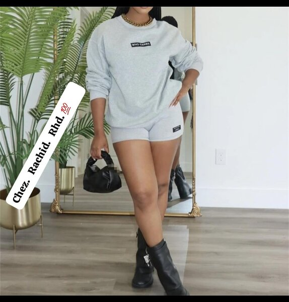 Ensemble sweat et shorts pour femme