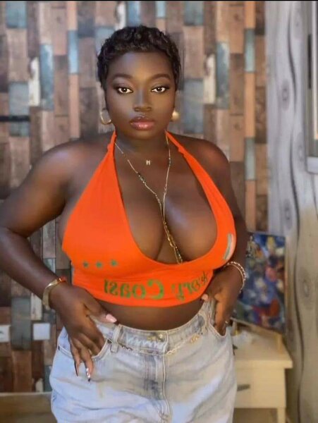 Haut orange stylé femme