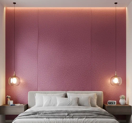 Papier Peint Rose Scintillant