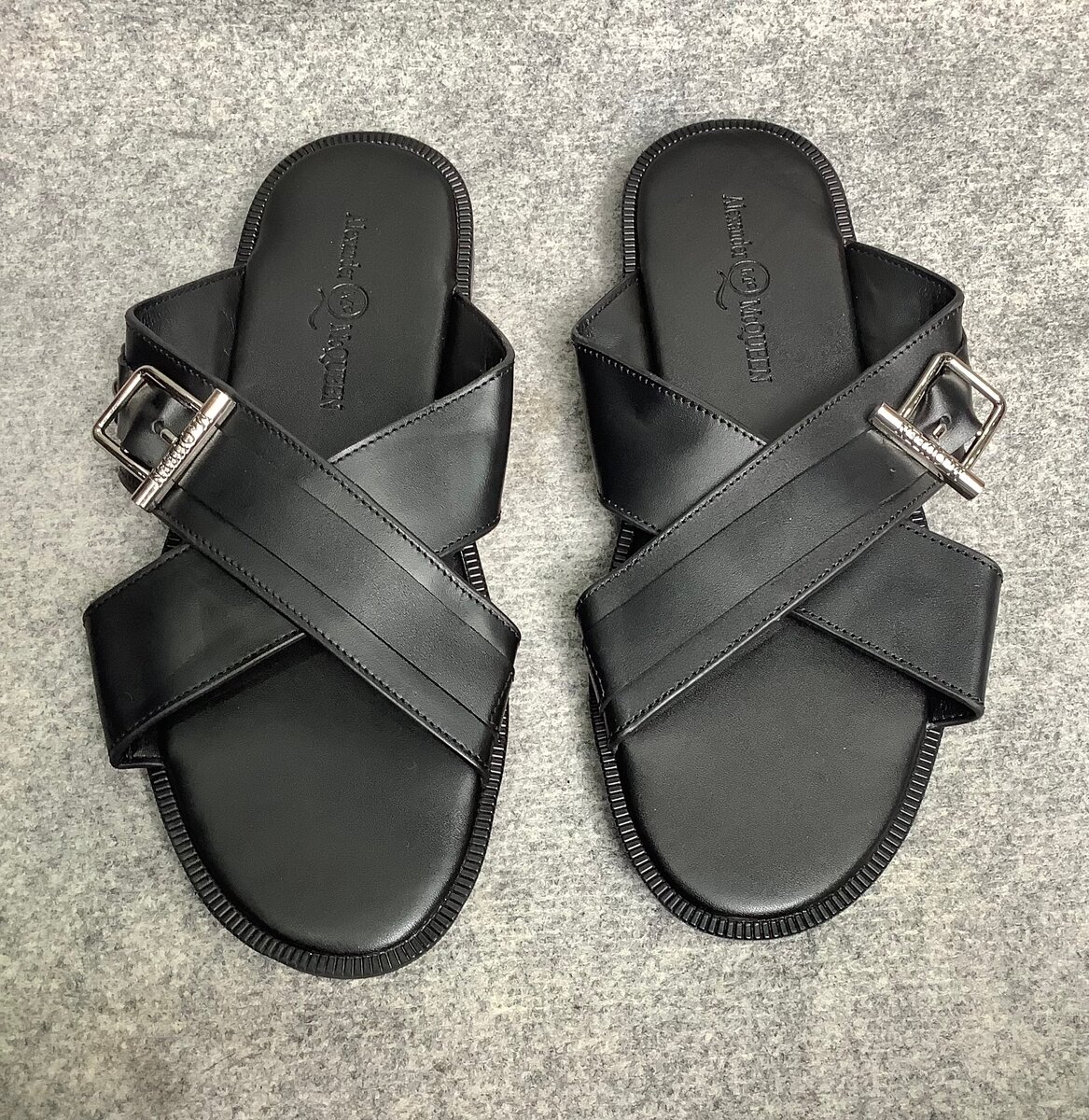 Sandales Slides en Cuir pour Hommes