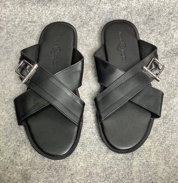 Sandales Slides en Cuir pour Hommes