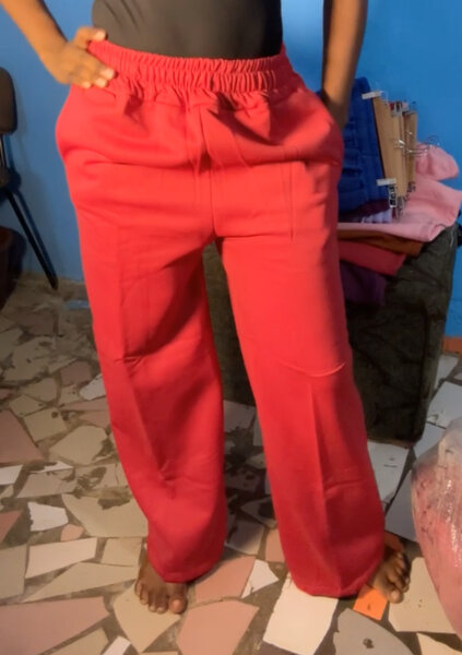 Red Casual Lounge Pants