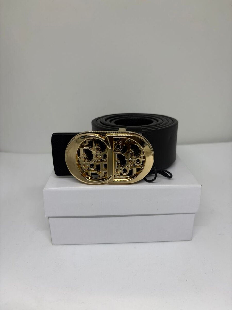 Ceinture en cuir noir pour homme