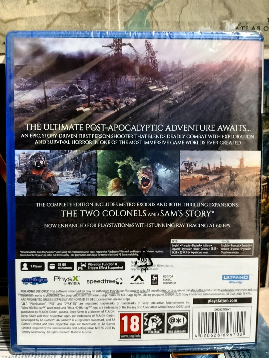 Cd ps5 Metro Exodus