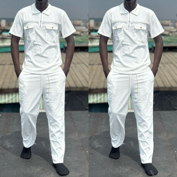 Ensemble blanc décontracté