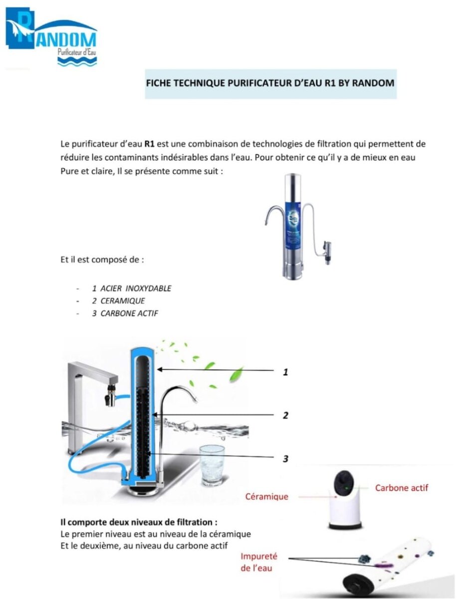 Purificateur d'eau en céramique
