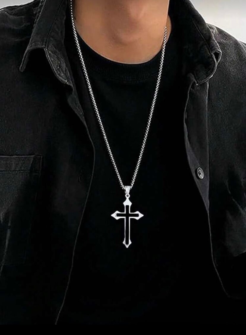 Collier Croix en Acier inoxydable pour Homme