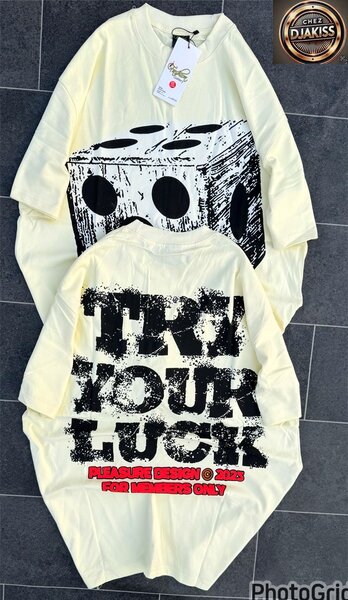T-shirt avec motif 'TRY YOUR LUCK'