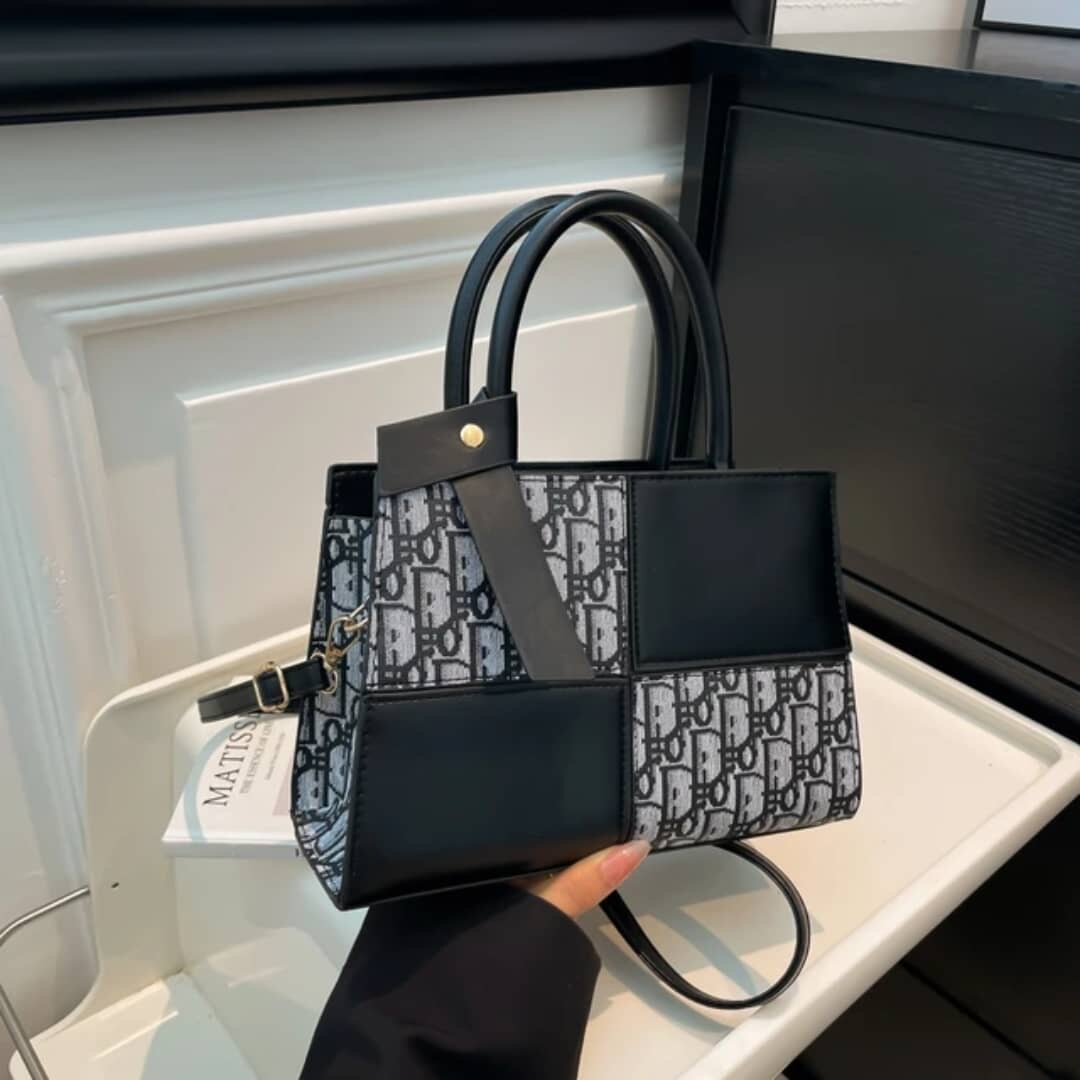 Sac à main en cuir patchwork