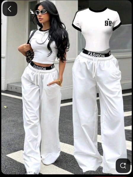Ensemble blanc décontracté