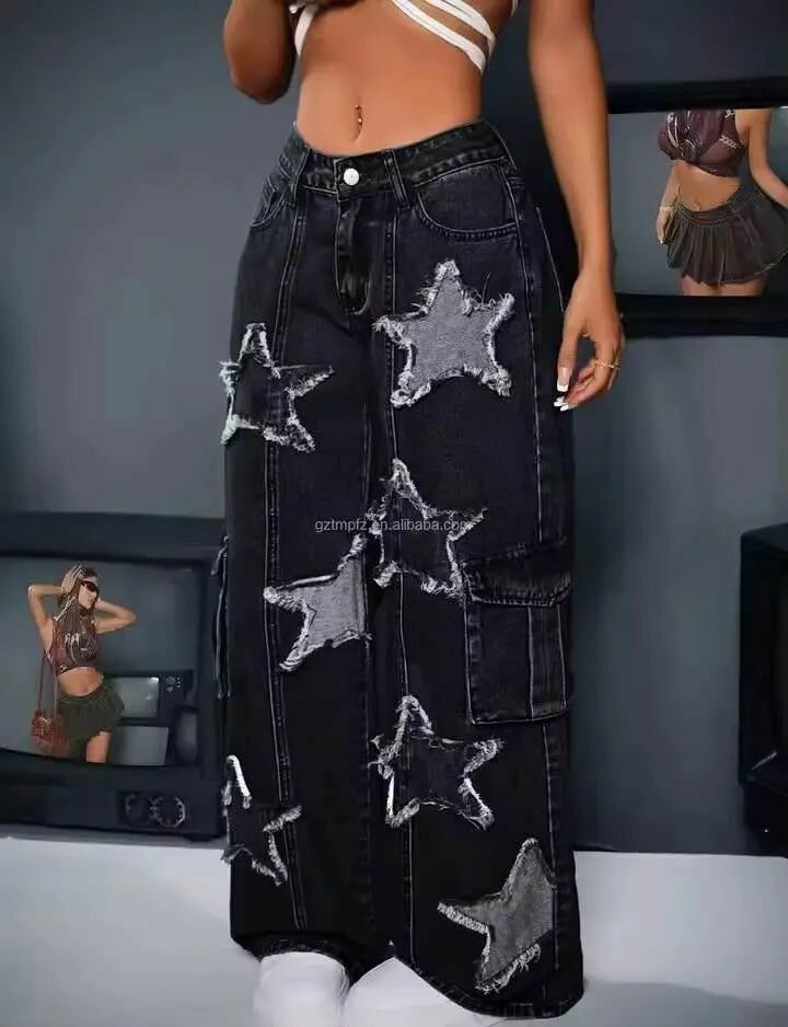 Pantalon en jean étoiles