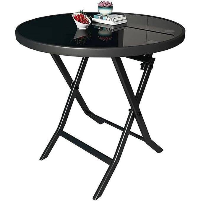 Table pliante ronde extérieure