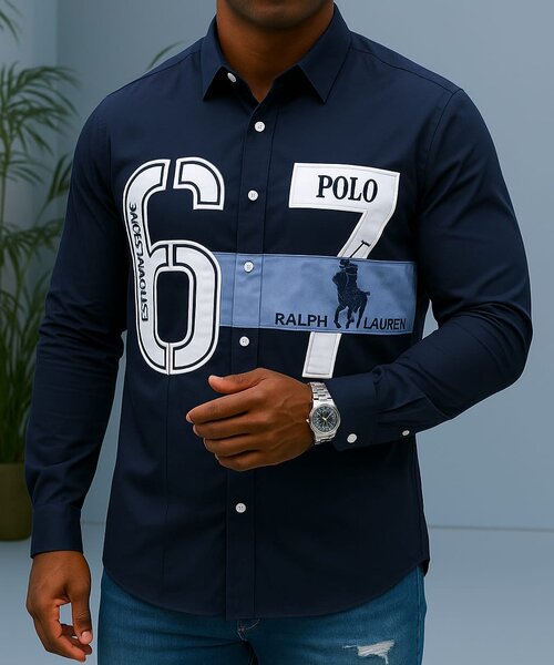 Chemise Polo à Manches Longues Homme