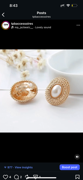 Elegant Pearl Stud Earrings