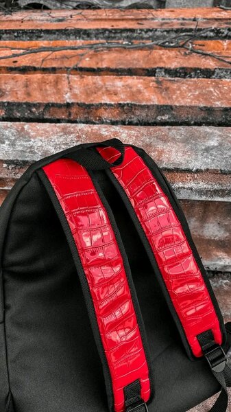 Sac à dos élégant noir et rouge