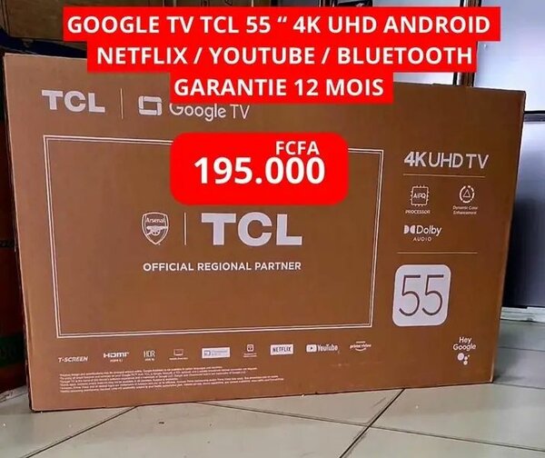 TCL 55'' 4K UHD TV Android Google TV